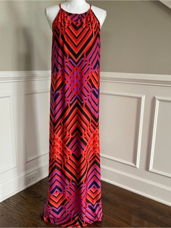 Trina Turk Dresses & Skirts - Trina Turk Red & Purple Geometric Dress